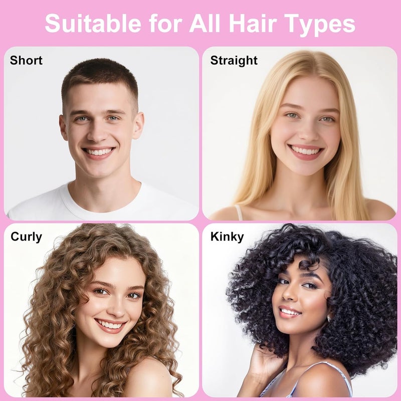 Weldilgit Curly Hair Brush, Curl Defining Brush with Soft Boar Bristles Detangling Tangled Glides, Wide-Teeth Design Effortlessly Shaping & Defining Curls, Curling Definer for Wet & Dry Hair (Pink) - Image 5